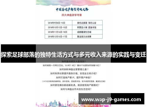 探索足球部落的独特生活方式与多元收入来源的实践与变迁